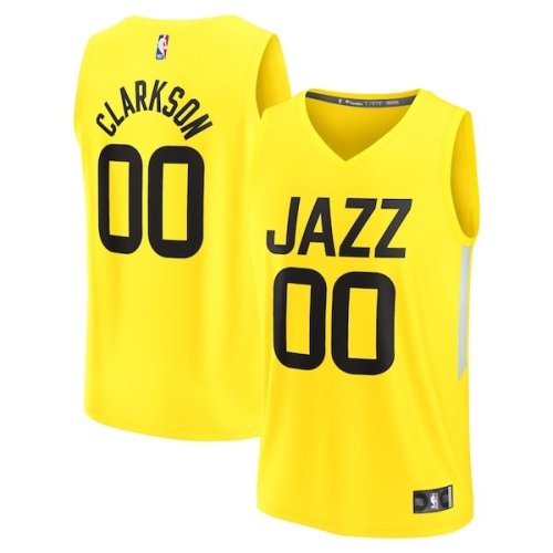 Jordan Clarkson Utah Jazz Fanatics Branded Fast Break Replica Jersey - Icon Edition - Yellow