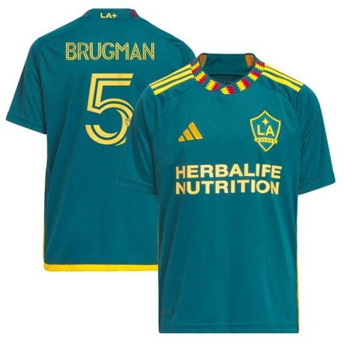 Gastón Brugman LA Galaxy adidas Youth 2024 LA Kit Replica Player Jersey - Green