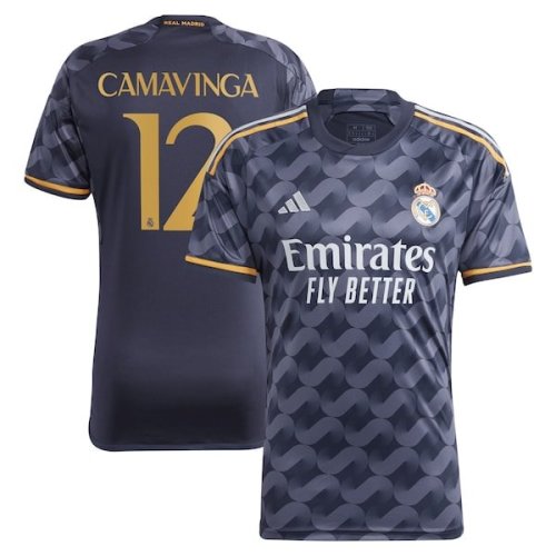 Eduardo Camavinga Real Madrid adidas 2023/24 Away Replica Player Jersey - Navy/White