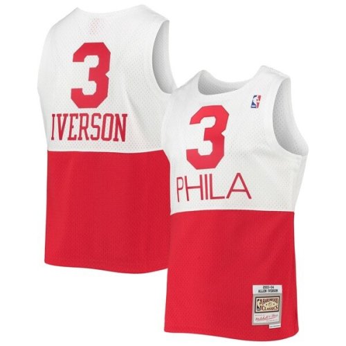 Allen Iverson Philadelphia 76ers Mitchell & Ness 2003/2004 Hardwood Classics Swingman Jersey - White/Red
