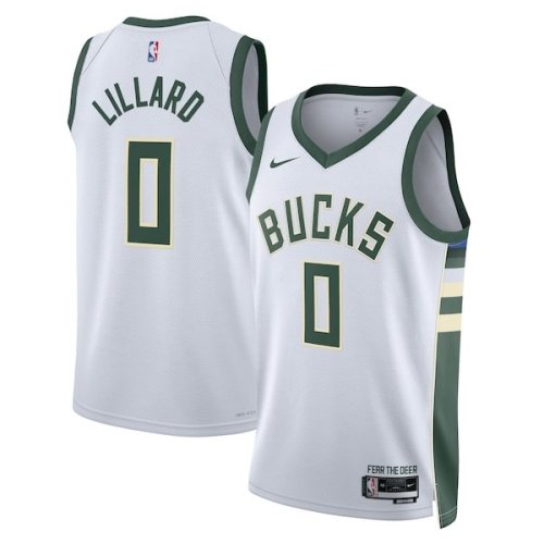 Damian Lillard Milwaukee Bucks Nike Unisex Fear The Deer Swingman Player Jersey - Association Edition - White