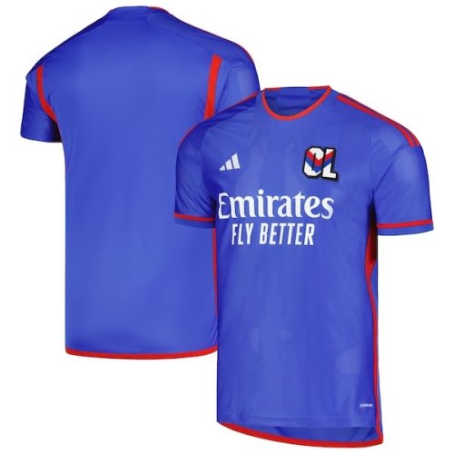 Olympique Lyonnais adidas 2023/24 Away Replica Jersey - Blue