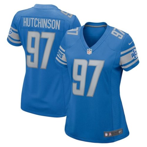 Aidan Hutchinson Detroit Lions Nike Women's Game Jersey - Blue/Silver