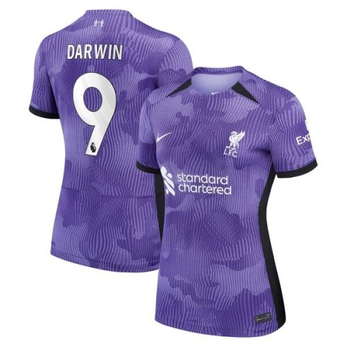 Darwin Núñez Liverpool Nike Women's 2023/24 Third Stadium Replica Player Jersey - Purple
