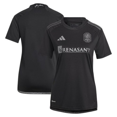 Nashville SC adidas Women's 2024 Man In Black Kit Replica Jersey - Black