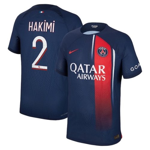 Achraf Hakimi Paris Saint-Germain Nike 2023/24 Home Authentic Player Jersey - Navy/Anthracite/Tan