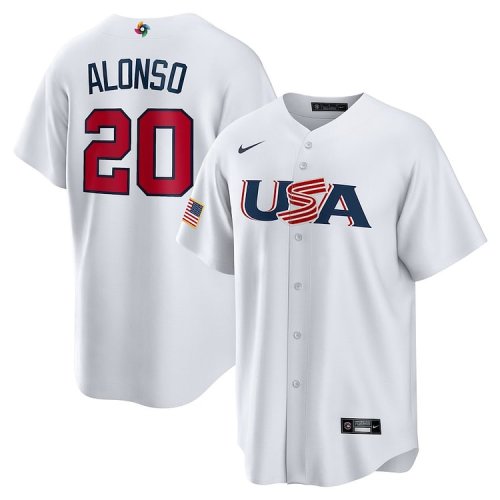 Pete Alonso USA Baseball Nike 2023 World Baseball Classic Replica Player Jersey - White