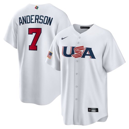 Tim Anderson USA Baseball Nike 2023 World Baseball Classic Replica Player Jersey - White