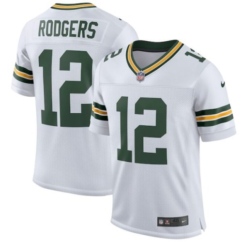 Aaron Rodgers Green Bay Packers Nike Classic Elite Player Jersey - White/Green