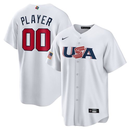 USA Baseball Nike 2023 World Baseball Classic Pick-A-Player Custom Replica Jersey - White
