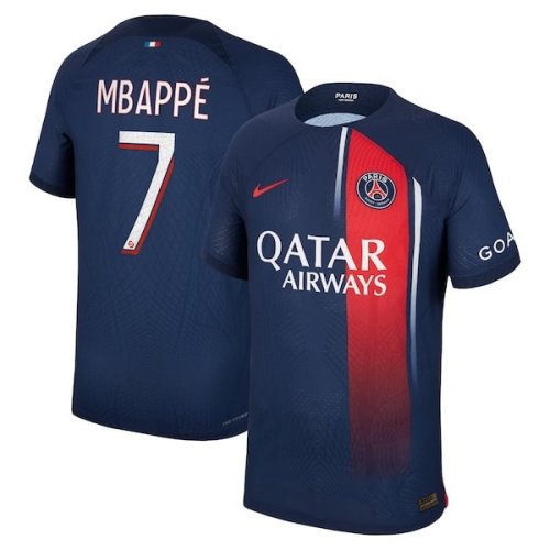 Kylian Mbappe Paris Saint-Germain Nike 2023/24 Home Authentic Player Jersey - Navy/Anthracite/Tan