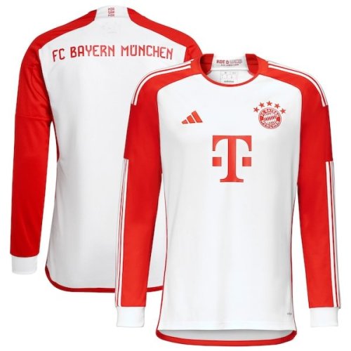 Bayern Munich adidas 2023/24 Home Replica Long Sleeve Jersey - White