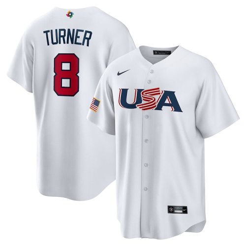 Trea Turner USA Baseball Nike 2023 World Baseball Classic Replica Player Jersey - White