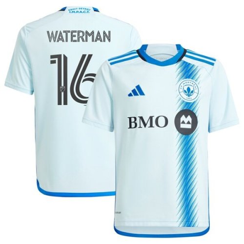 Joel Waterman CF Montreal adidas Youth 2024 La Main Replica Player Jersey – Light Blue