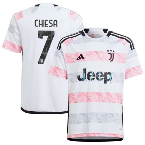 Federico Chiesa Juventus adidas Youth 2023/24 Away Replica Jersey - White