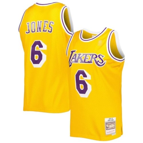 Eddie Jones Los Angeles Lakers Mitchell & Ness 1996/97 Hardwood Classics Swingman Jersey - Gold