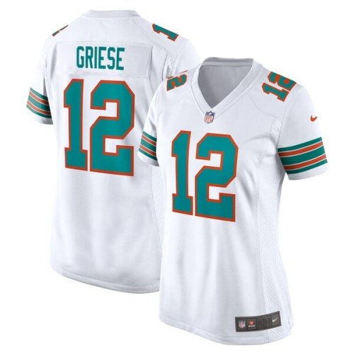 Bob Griese Miami Dolphins Nike Women's Retired Player Jersey - White/Aqua