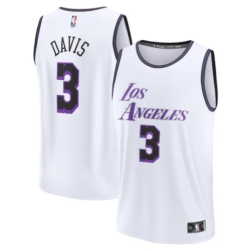 Anthony Davis Los Angeles Lakers Fanatics Branded Fastbreak Jersey - City Edition - White