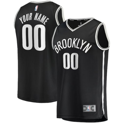 Brooklyn Nets Fanatics Branded Youth Fast Break Custom Replica Jersey Black - Icon Edition