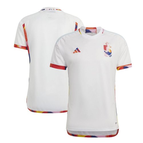 Custom Belgium National Team adidas 2022/23 Away Authentic Jersey - White
