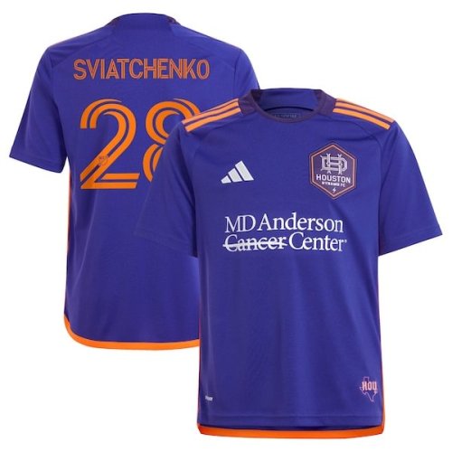Erik Sviatchenko Houston Dynamo FC adidas Youth 2024 Still Holdin' Replica Player Jersey – Purple