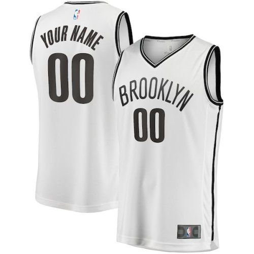 Brooklyn Nets Fanatics Branded Youth Fast Break Replica Custom Jersey - Association Edition - White