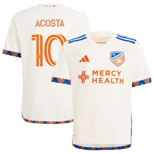 Luciano Acosta FC Cincinnati adidas Youth 2024 The Canvas Kit Replica Player Jersey - White