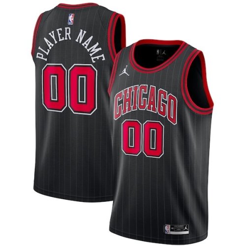 Chicago Bulls Jordan Brand Swingman Custom Jersey - Statement Edition - Black