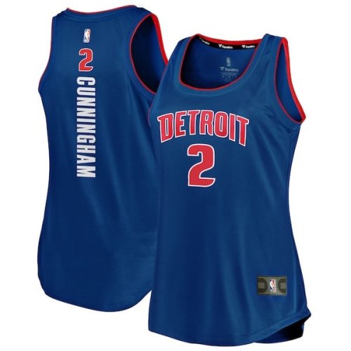 Cade Cunningham Detroit Pistons Fanatics Branded Women's Fast Break Tank Jersey - Icon Edition - Blue