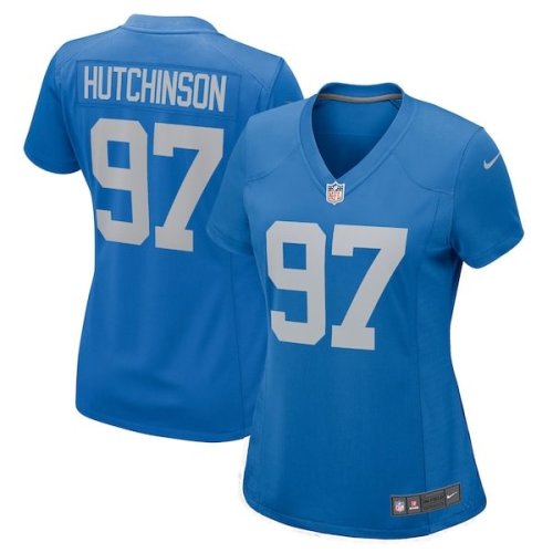 Aidan Hutchinson Detroit Lions Nike Women's Player Jersey - Blue/Silver