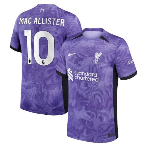 Alexis Mac Allister Liverpool Nike Youth 2023/24 Third Stadium Replica Player Jersey - Purple