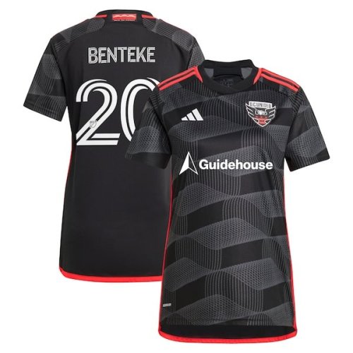 Christian Benteke D.C. United adidas Women's 2024 The Icon Kit Replica Player Jersey – Black