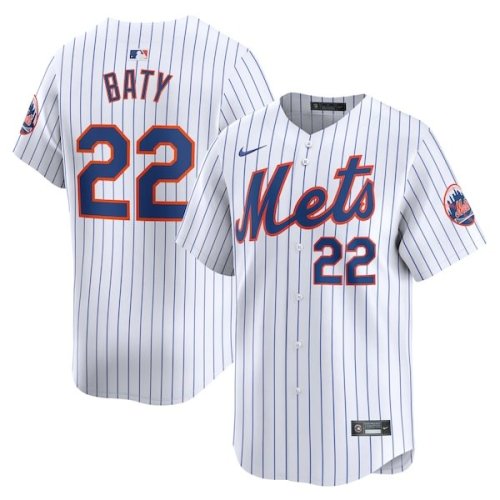 Brett Baty New York Mets Nike Home Limited Player Jersey - White