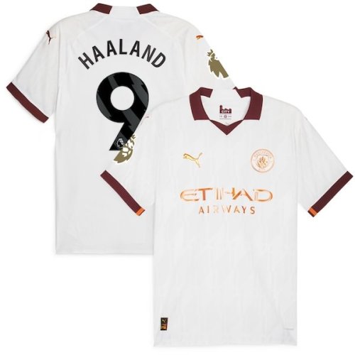 Erling Haaland Manchester City Puma 2023/24 Away Authentic Jersey - White