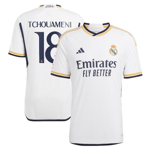 Aurélien Tchouaméni Real Madrid adidas 2023/24 Home Authentic Player Jersey - White/Navy