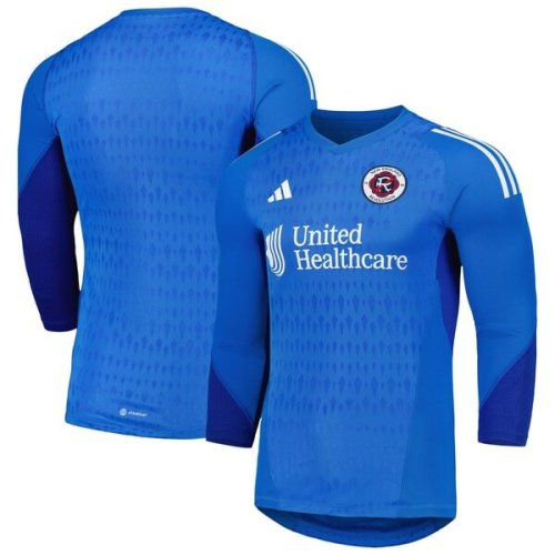New England Revolution adidas 2024 Goalkeeper Long Sleeve Replica Jersey - Blue