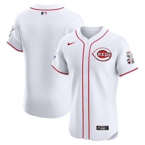 Cincinnati Reds Nike Home Elite Patch Jersey - White