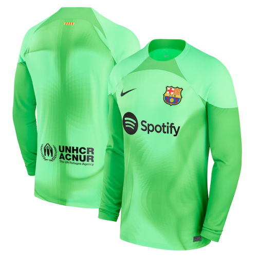 Barcelona Nike 2022/23 Stadium Replica Goalkeeper Jersey - Green