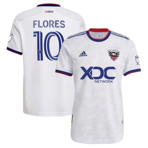 Edison Flores D.C. United adidas 2022 The Marble Authentic Player Jersey - White