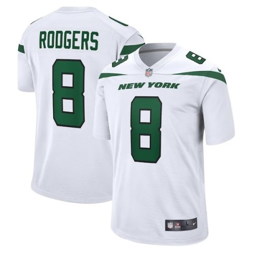 Aaron Rodgers New York Jets Nike Game Jersey - White/Black/Green