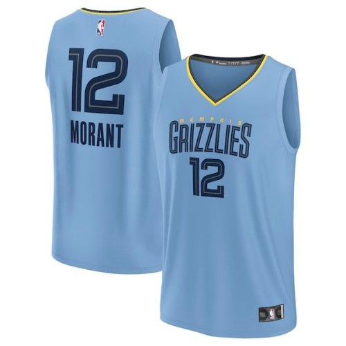 Ja Morant Memphis Grizzlies Fanatics Branded Youth Fast Break Replica Player Jersey - Statement Edition - Light Blue