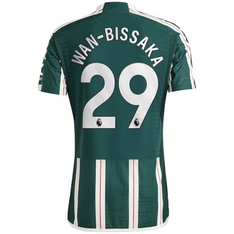 Aaron Wan-Bissaka Manchester United adidas 2023/24 Away Authentic Player Jersey - Green/Red