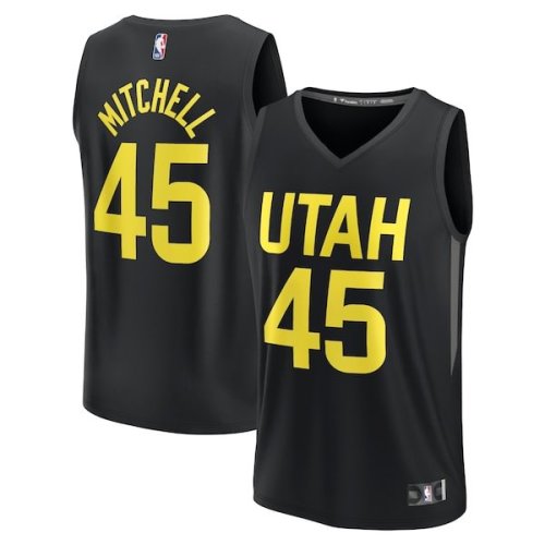 Donovan Mitchell Utah Jazz Fanatics Branded Fast Break Replica Player Jersey - Statement Edition - Black