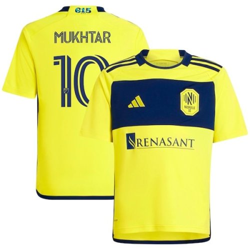 Hany Mukhtar Nashville SC adidas Youth 2024 The 615 Kit Replica Player Jersey - Yellow