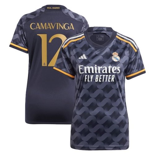 Eduardo Camavinga Real Madrid adidas Women's 2023/24 Away Replica Player Jersey - Navy/White