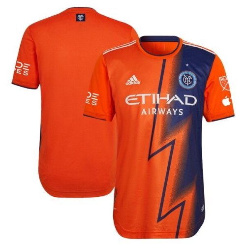 New York City FC adidas 2024 The Volt Kit Authentic Jersey - Orange