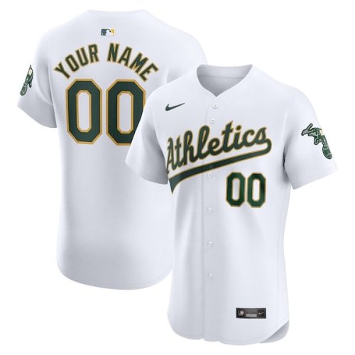 Oakland Athletics Nike Home Elite Custom Jersey - White