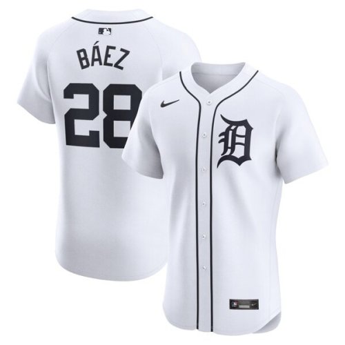 Javier Baez Detroit Tigers Nike Home Elite Player Jersey - White