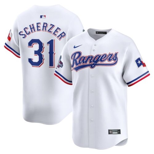 Max Scherzer Texas Rangers Nike Home 2023 World Series Champions Limited Jersey - White