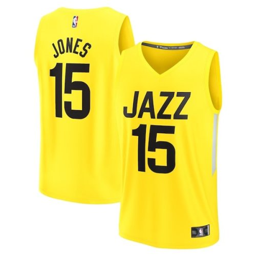 Damian Jones Utah Jazz Fanatics Branded Fast Break Player Jersey - Icon Edition - Yellow